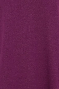 M&Co Womens Purple Long Sleeve Cotton Blend Top><noscript><img width=