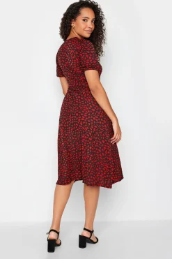 M&Co Womens Red Animal Print Keyhole Maxi Dress><noscript><img width=