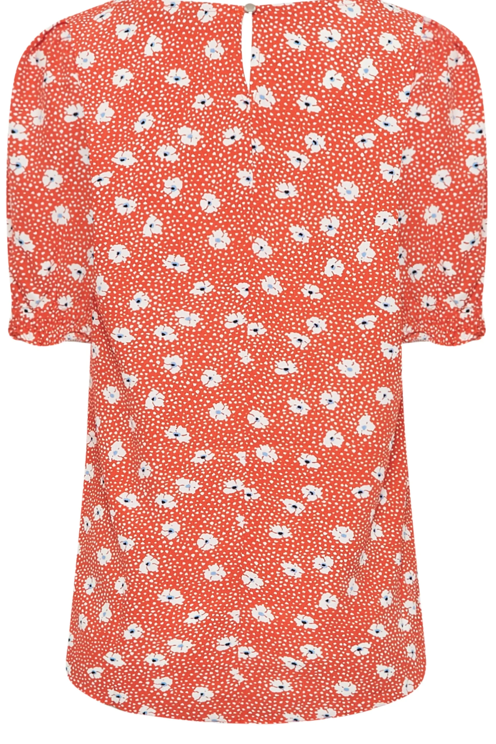 M&Co Womens Red Daisy Print Blouse>Women Short Sleeve Tops
