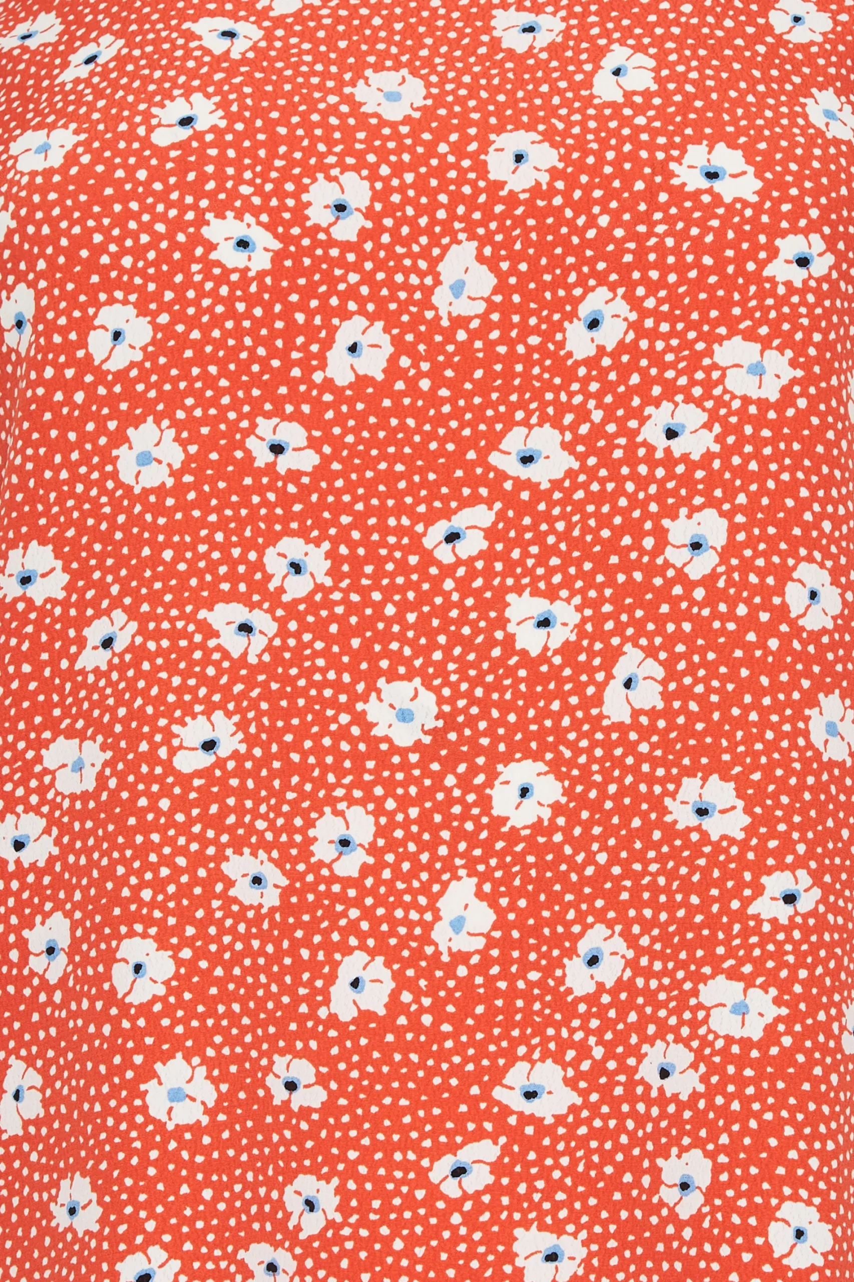 M&Co Womens Red Daisy Print Blouse>Women Short Sleeve Tops