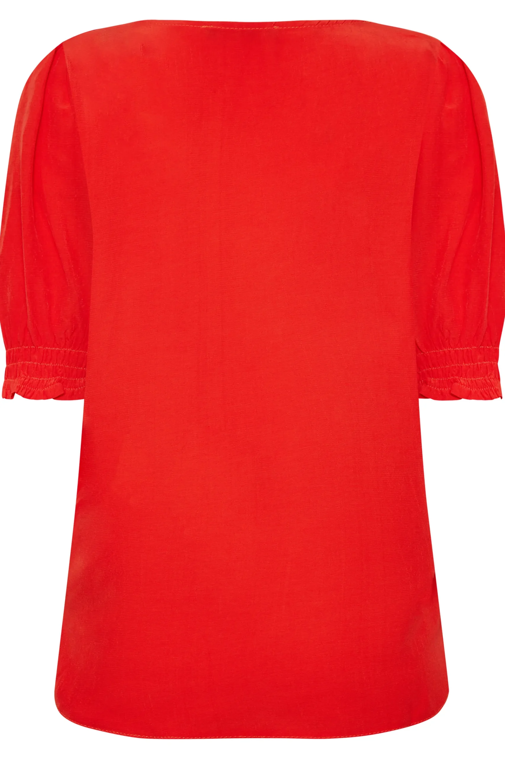 M&Co Womens Red Frill Front Blouse>Women Short Sleeve Tops