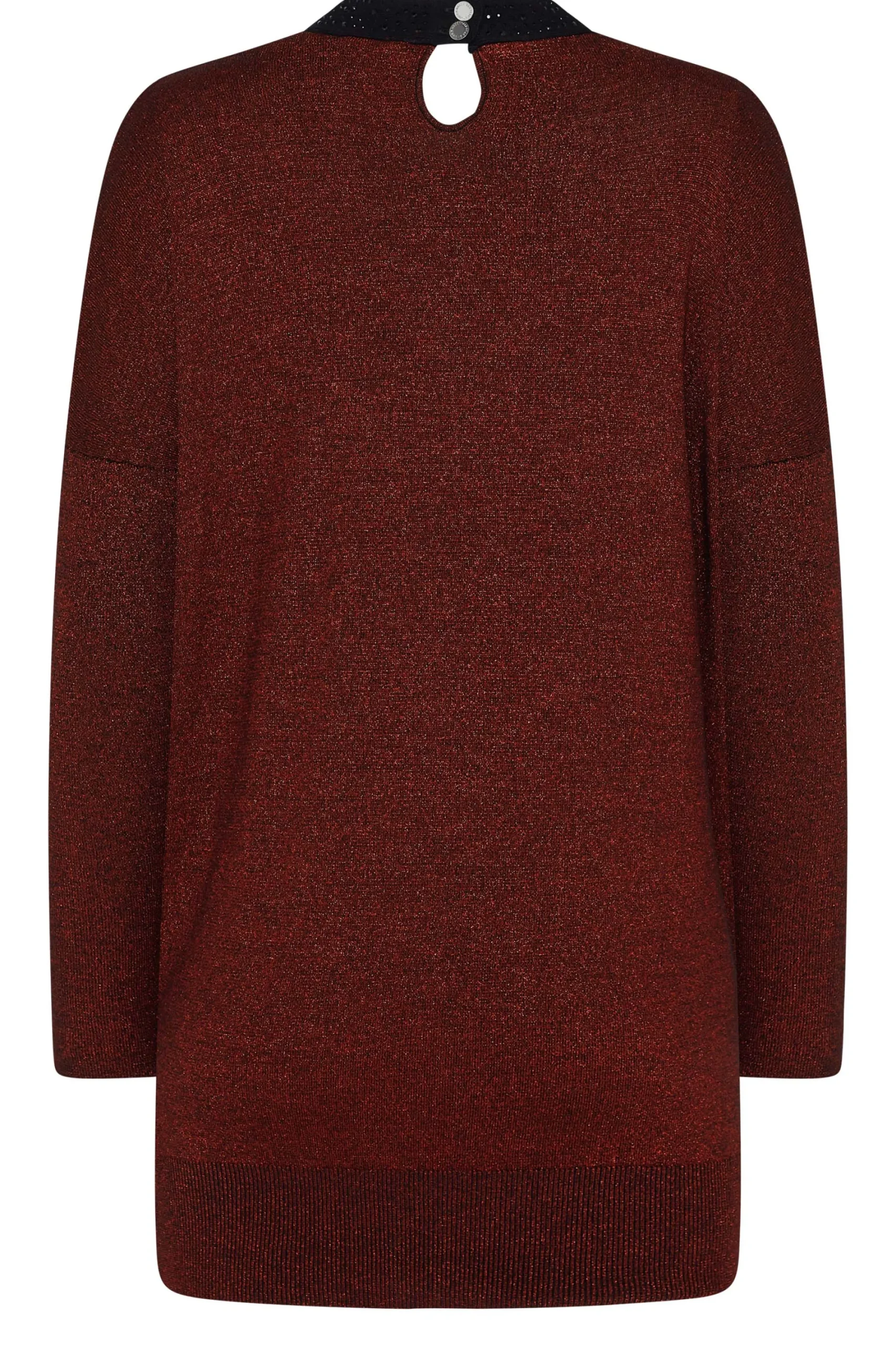 M&Co Womens Red Glitter Cut Out Tunic Jumper>Women Long Sleeve Tops