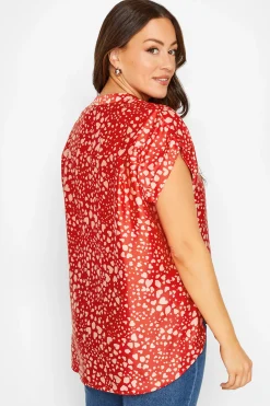 M&Co Womens Red Heart Print Shirt><noscript><img width=