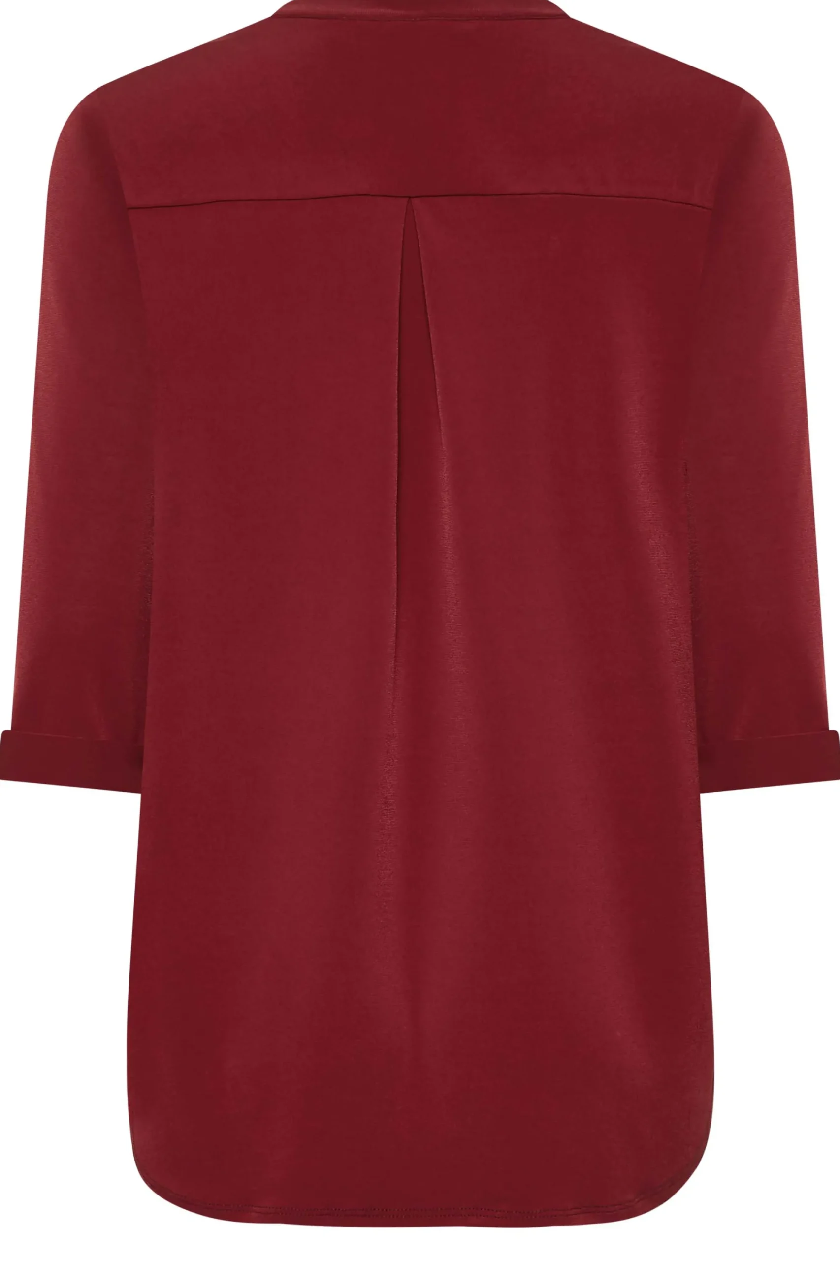 M&Co Womens Red Placket Jersey Shirt>Women Shirts