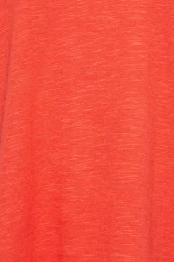 M&Co Womens Red Short Sleeve Cotton Blend T-Shirt><noscript><img width=