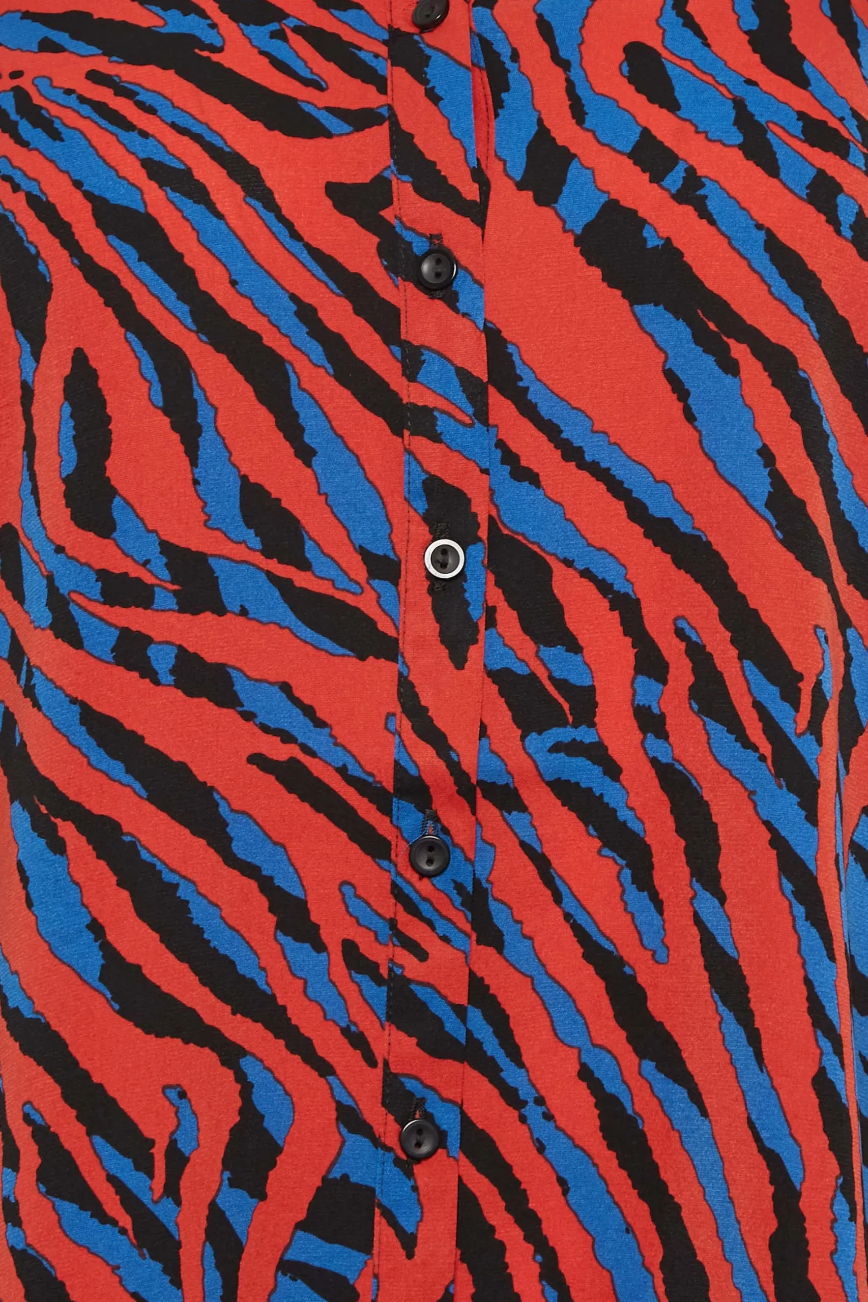 M&Co Womens Red Zebra Print Long Sleeve Shirt>Women Shirts