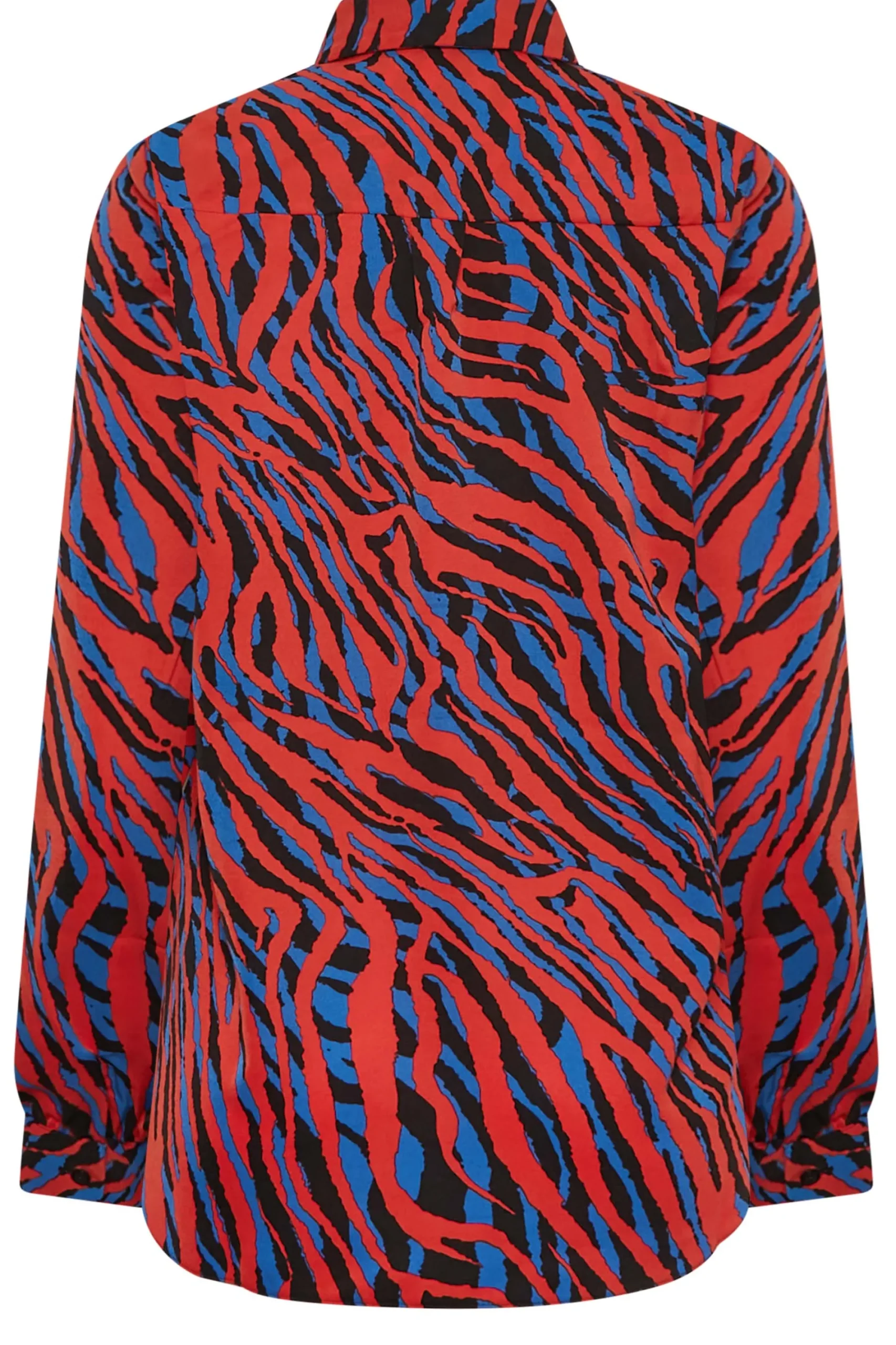 M&Co Womens Red Zebra Print Long Sleeve Shirt>Women Shirts