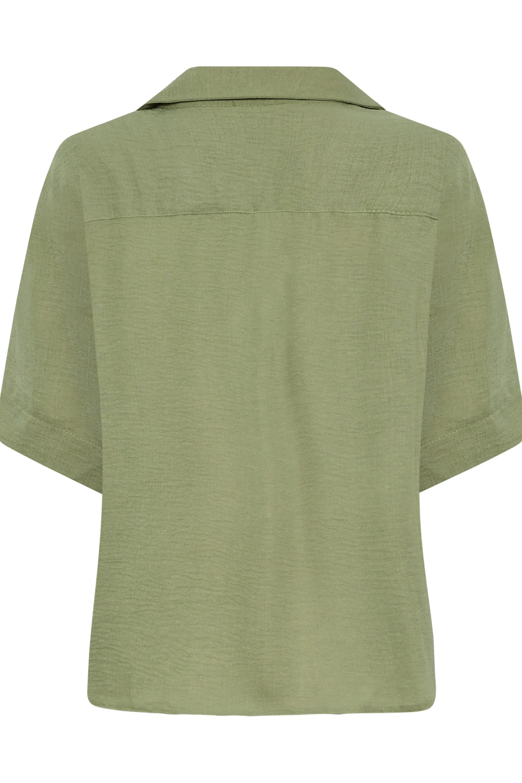 M&Co Womens Sage Green V-Neck Wrap Blouse>Women Short Sleeve Tops