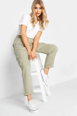 M&Co Womens Sage Green Cargo Trousers><noscript><img width=