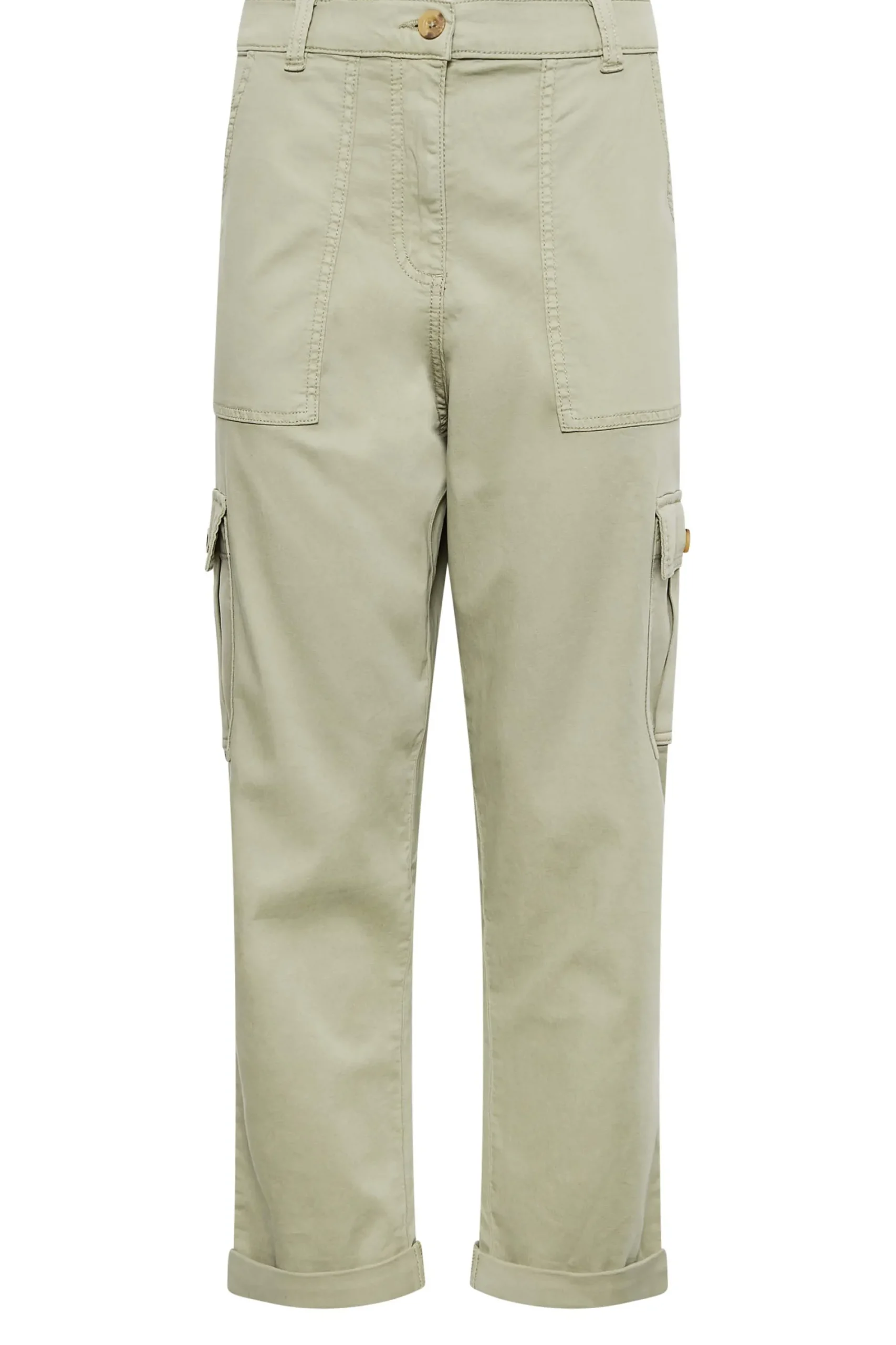 M&Co Womens Sage Green Cargo Trousers>Women Trousers