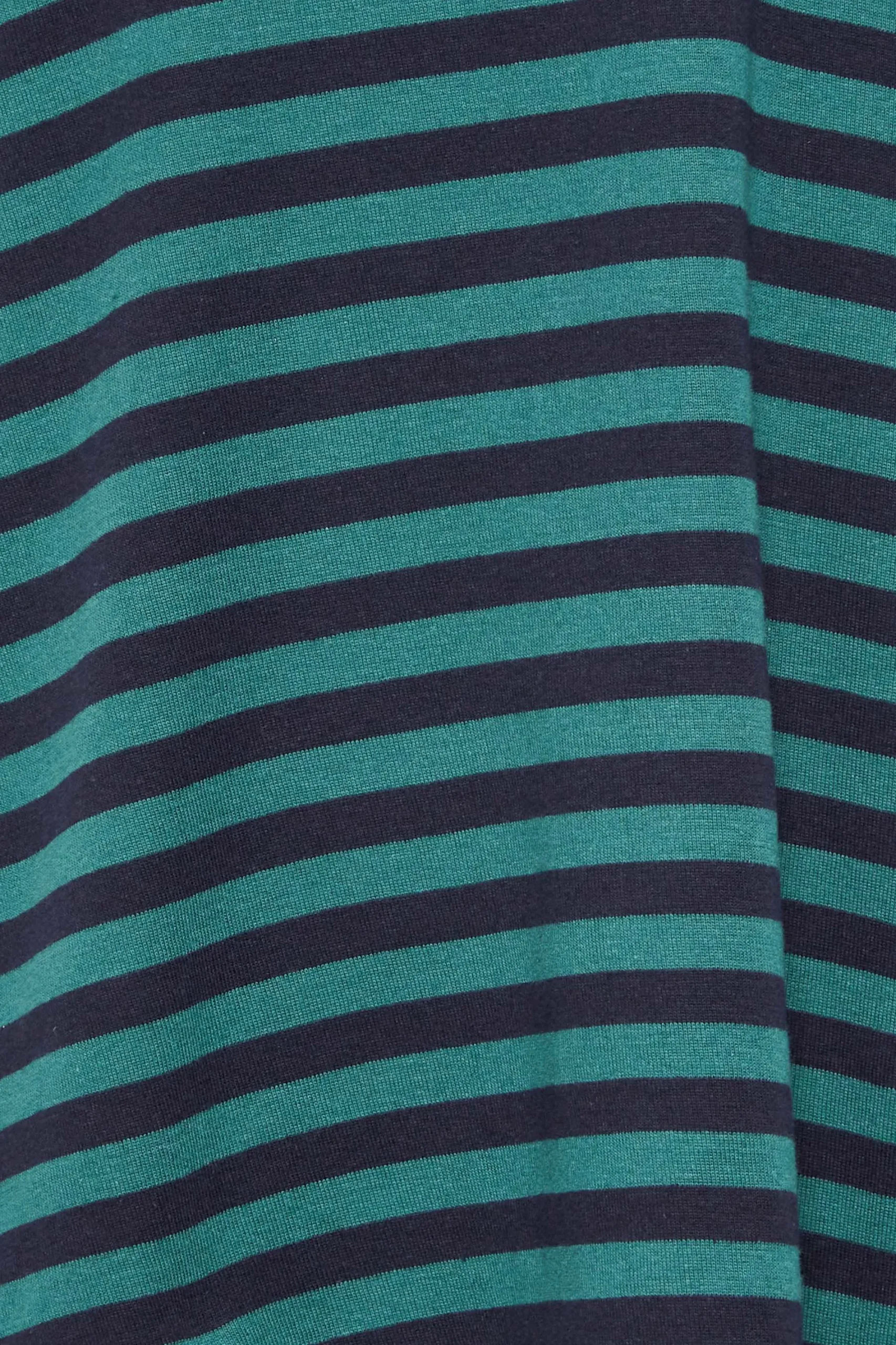 M&Co Womens Teal Blue Stripe V-Neck Long Sleeve Cotton T-Shirt>Women T-Shirts