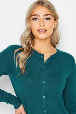 M&Co Womens Teal Green Ribbed Shoulder Cardigan><noscript><img width=