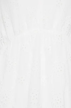 M&Co Womens White Broderie V-Neck Blouse><noscript><img width=