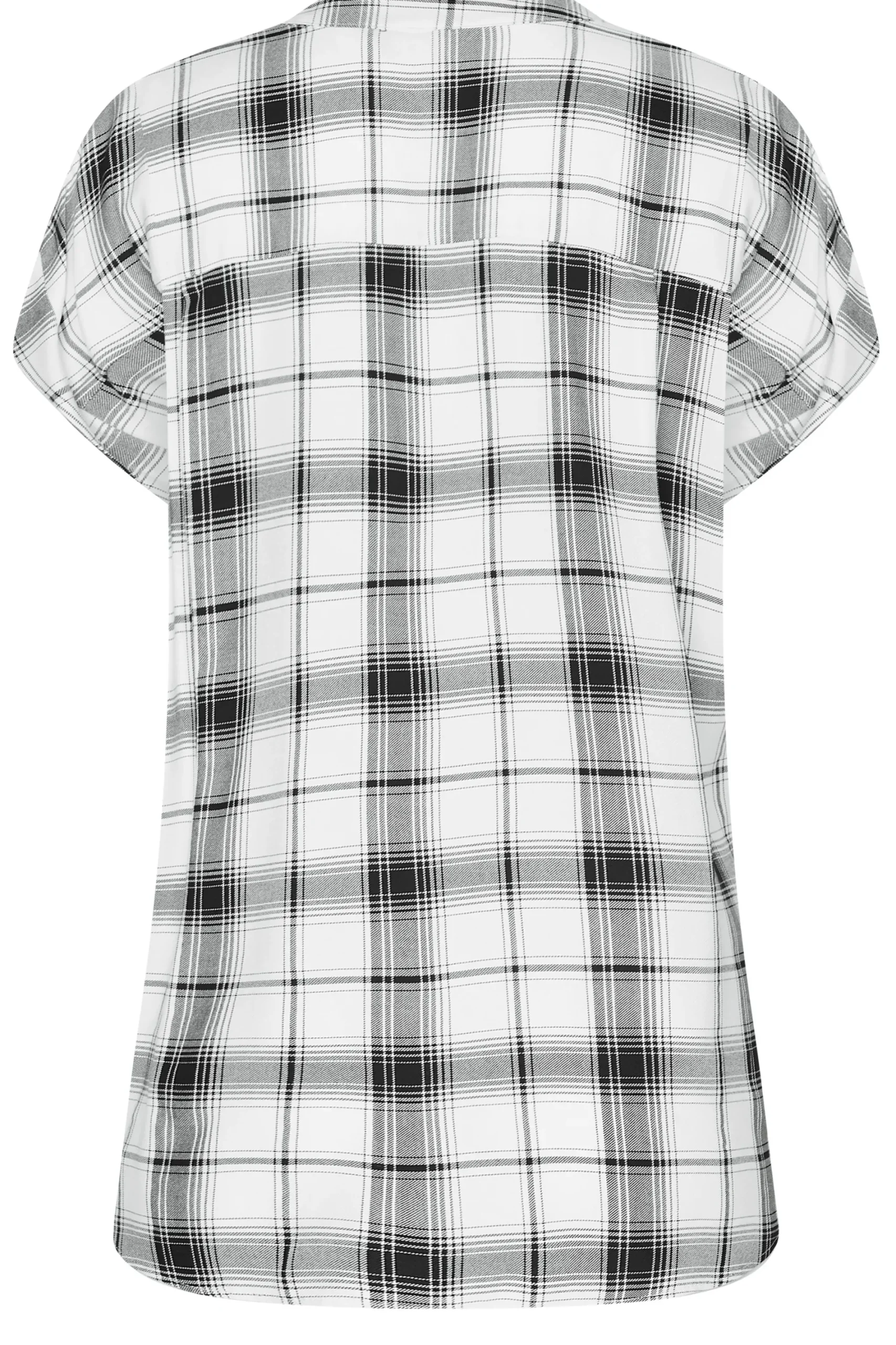 M&Co Womens White Check Short Sleeve Shirt>Women Short Sleeve Tops