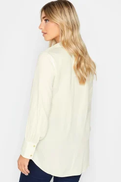 M&Co Womens White Cowl Neck Blouse><noscript><img width=