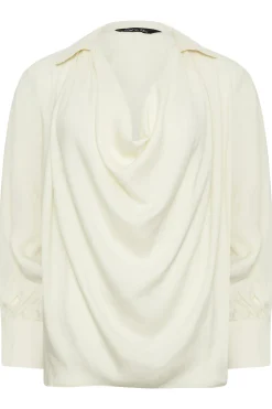 M&Co Womens White Cowl Neck Blouse><noscript><img width=