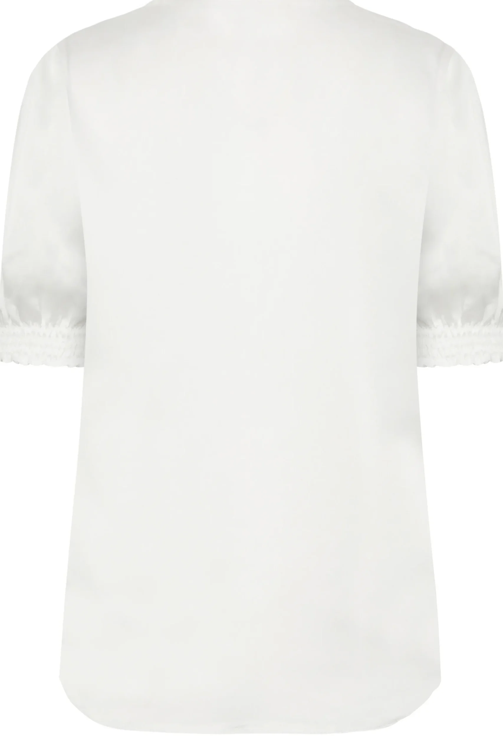 M&Co Womens White Frill Front Blouse>Women Short Sleeve Tops
