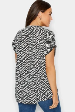 M&Co Womens White Geometric Print Shirt><noscript><img width=