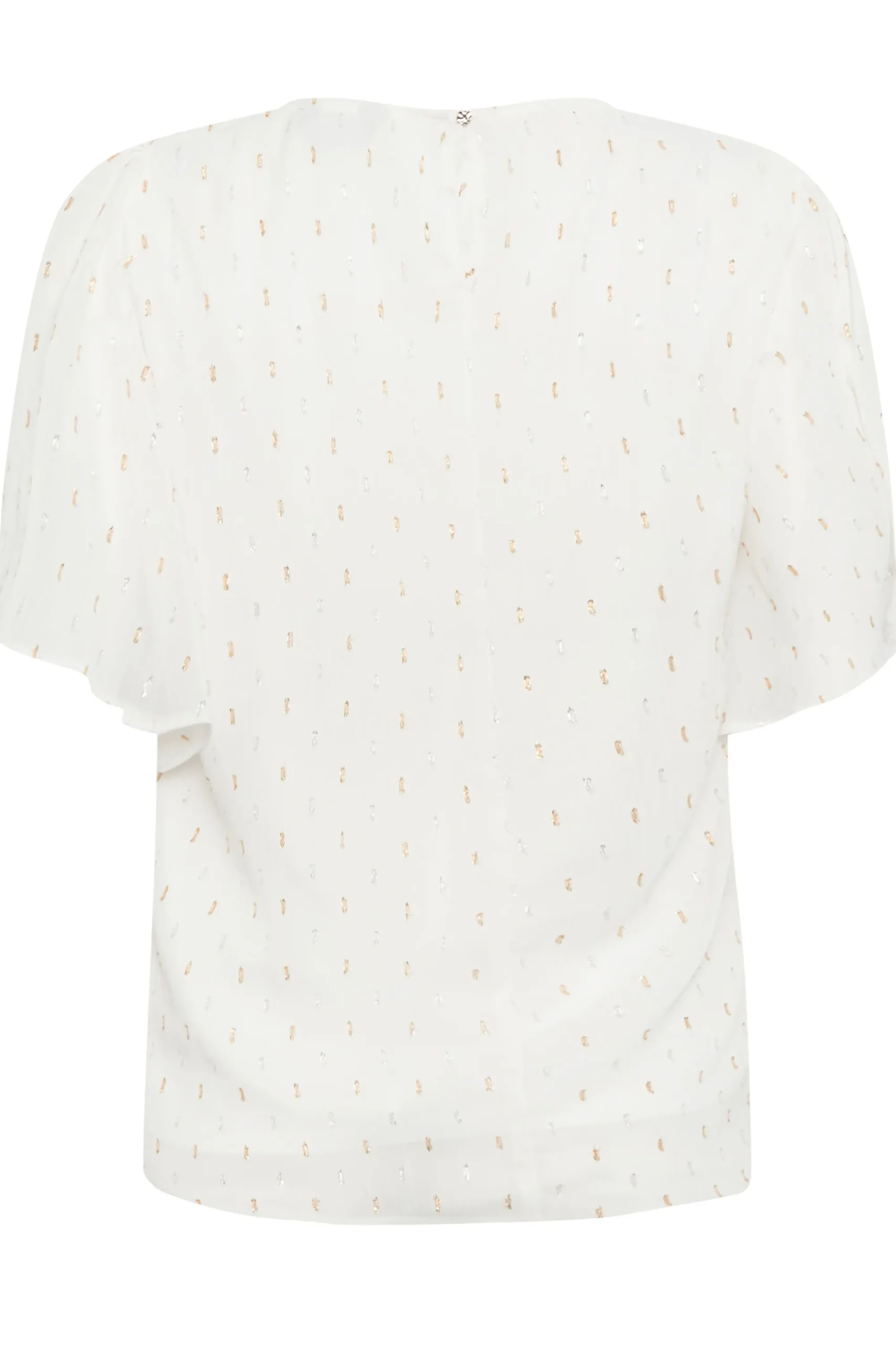 M&Co Womens White Glitter Detail Blouse>Women Short Sleeve Tops