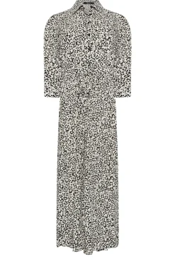 M&Co Womens White Ivory Floral Print Tie Belt Shirt Dress><noscript><img width=