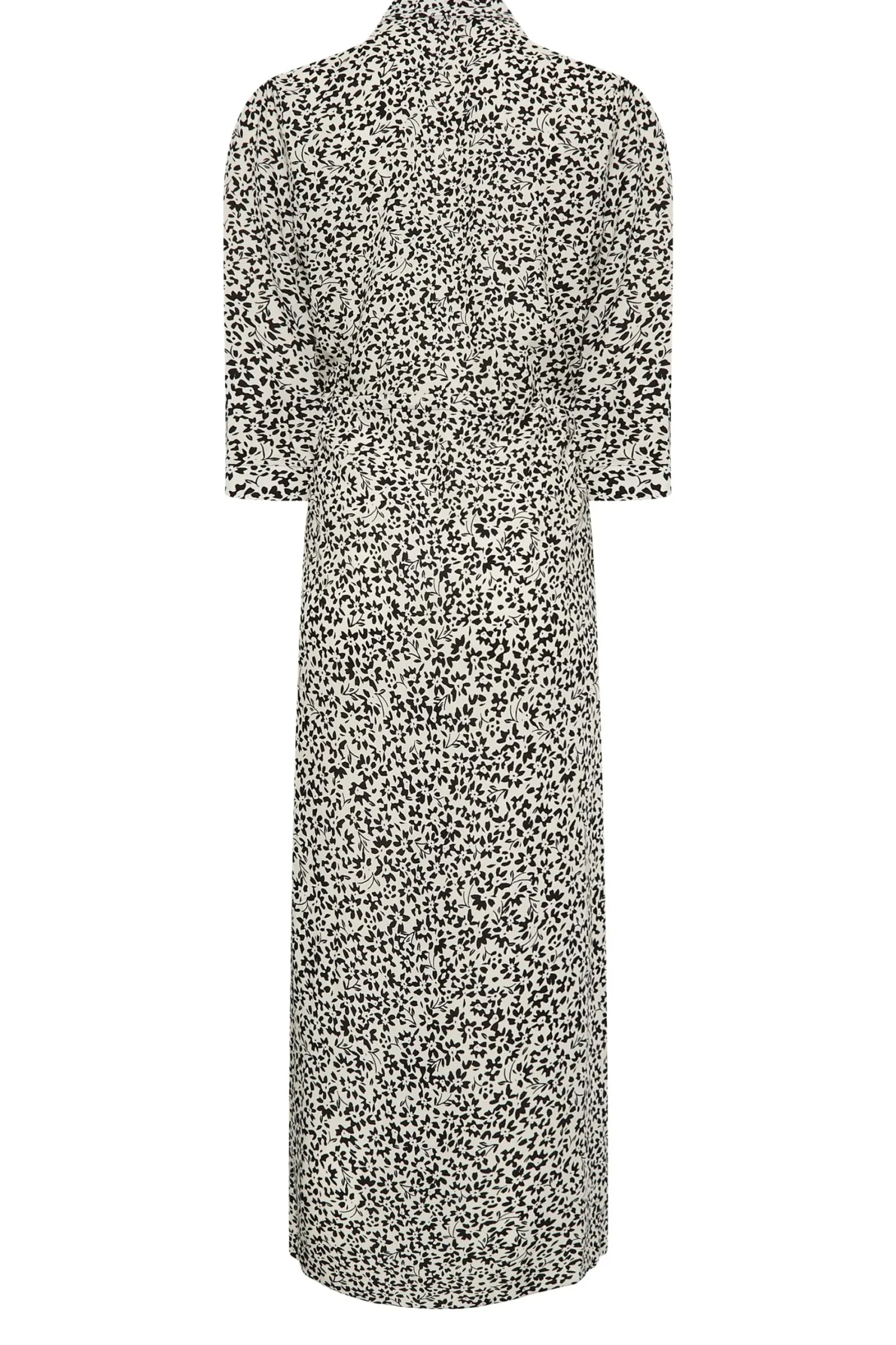 M&Co Womens White Ivory Floral Print Tie Belt Shirt Dress>Women Shirt Dresses