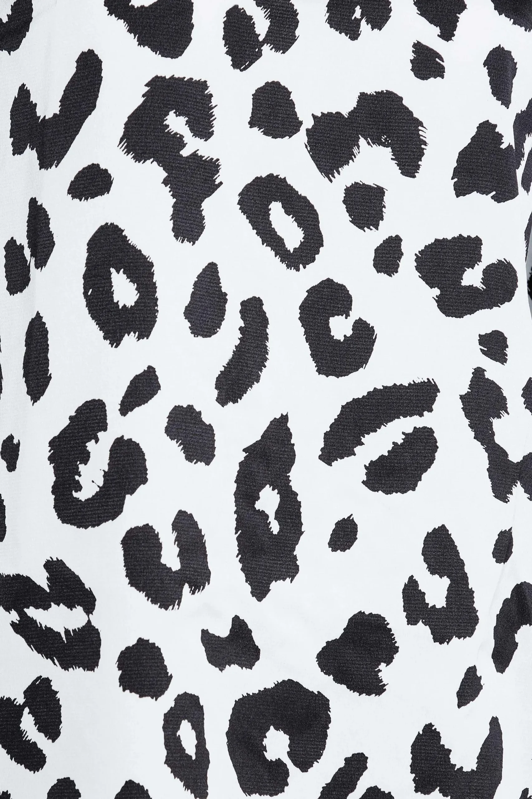 M&Co Womens White Leopard Print High Neck Satin Blouse>Women Long Sleeve Tops