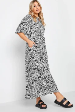 M&Co Womens White Mixed Animal Print Shirt Dress>Women Shirt Dresses