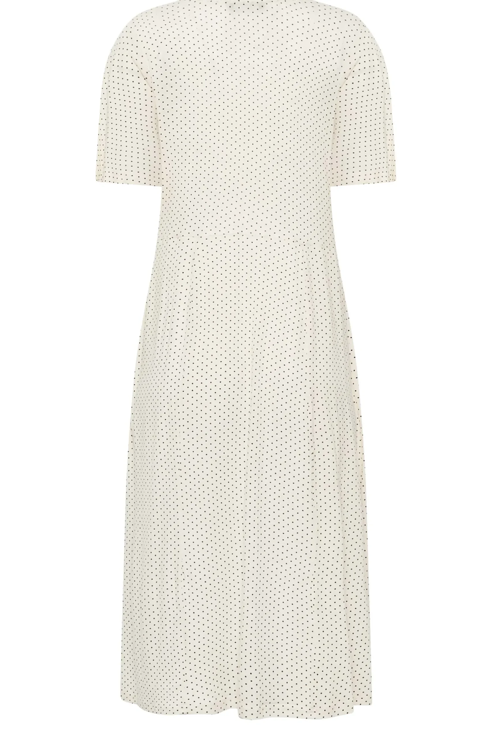 M&Co Womens White Polka Dot Print Angel Sleeve Split Hem Midi Dress>Women Midi Dresses