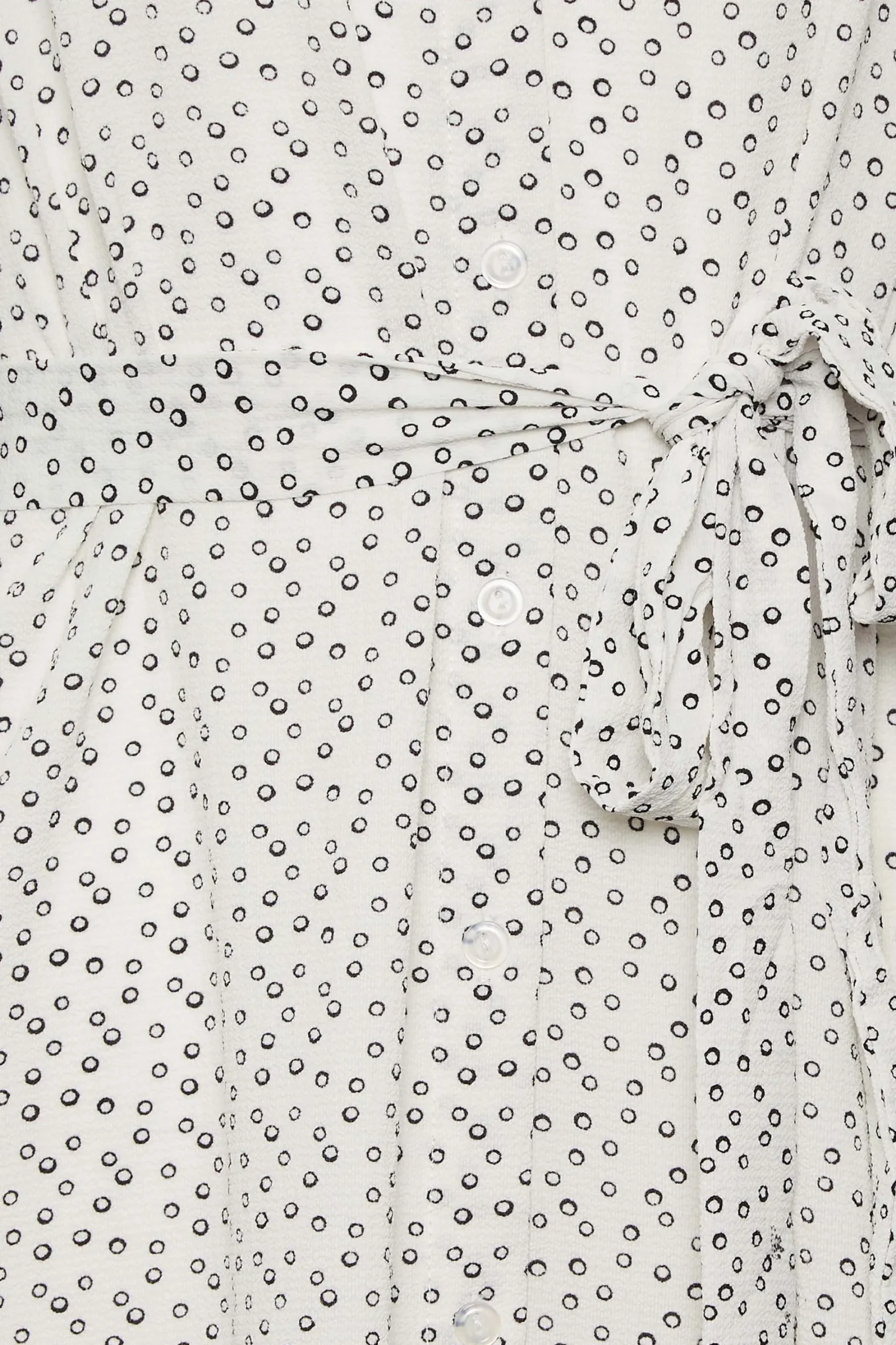 M&Co Womens White Spot Print Tie Waist Tunic Shirt Dress>Women Shirt Dresses