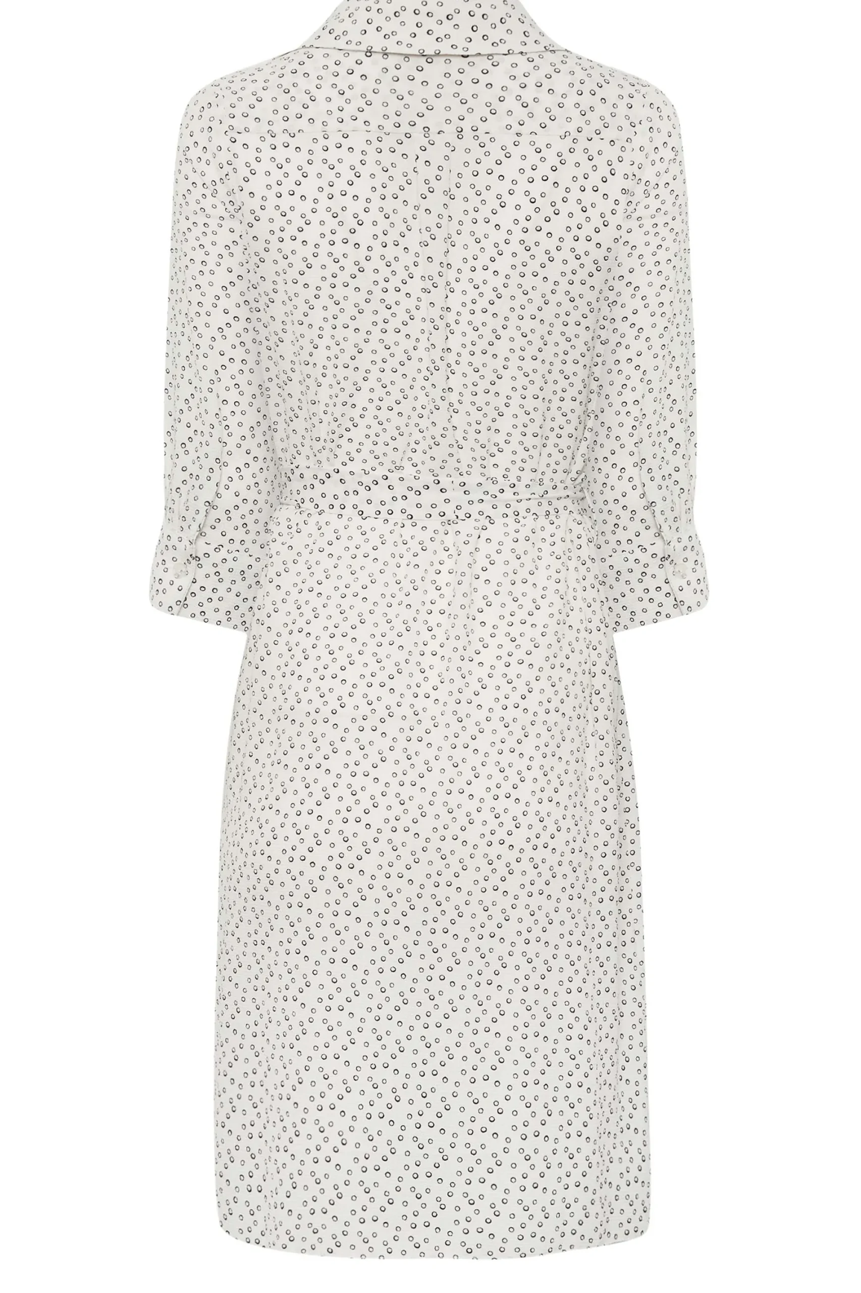 M&Co Womens White Spot Print Tie Waist Tunic Shirt Dress>Women Shirt Dresses