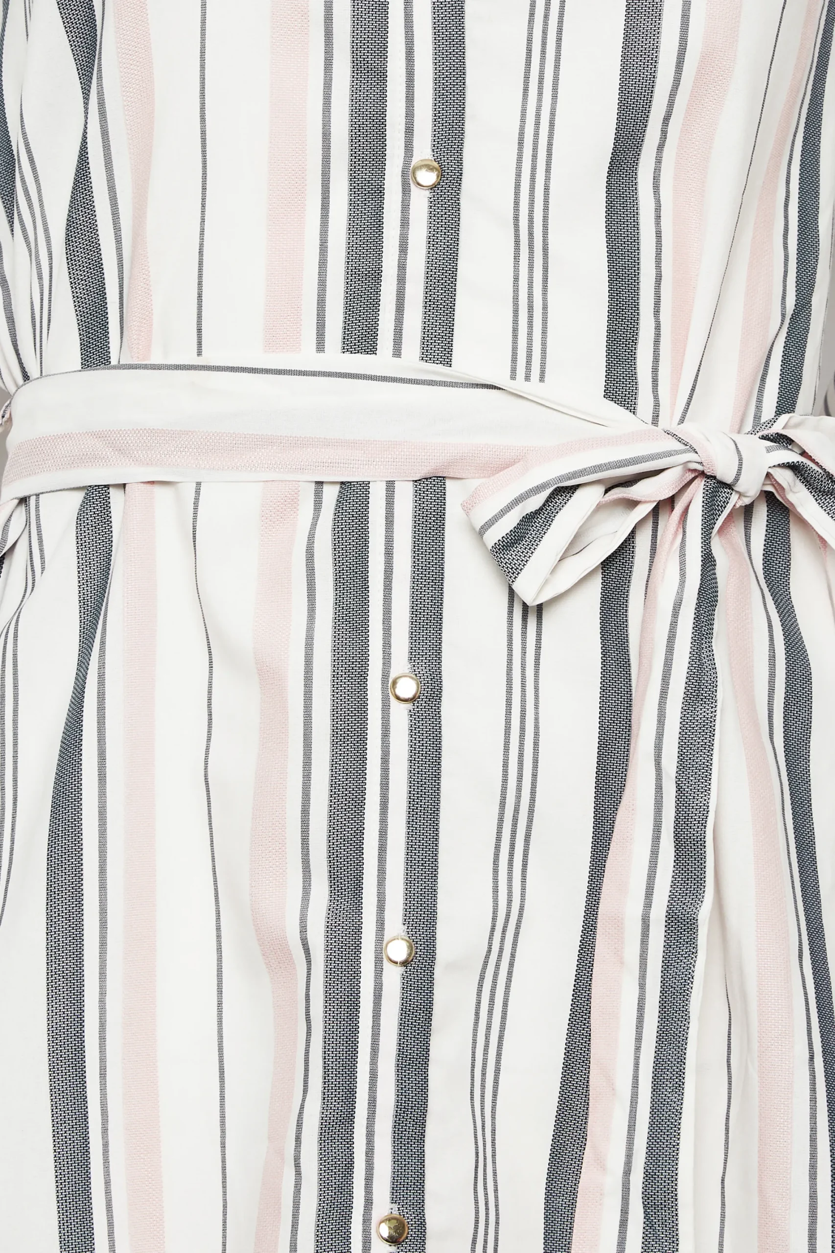 M&Co Womens White Stripe Tie Waist Blouse>Women Shirts