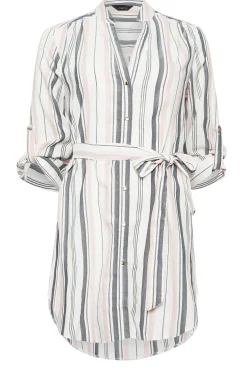 M&Co Womens White Stripe Tie Waist Blouse><noscript><img width=