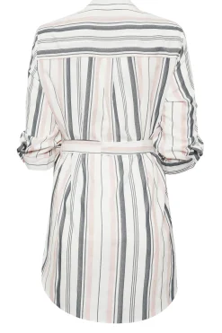 M&Co Womens White Stripe Tie Waist Blouse><noscript><img width=
