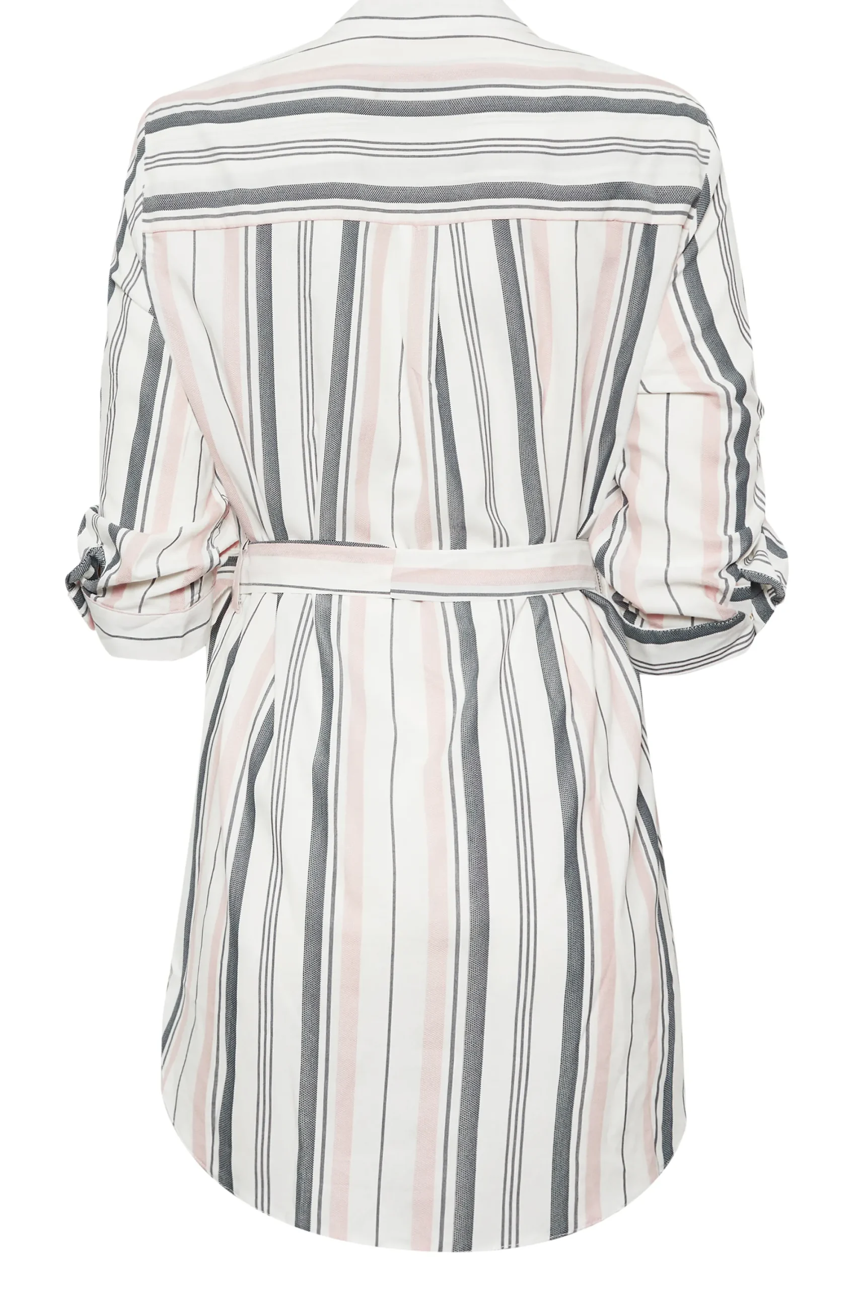 M&Co Womens White Stripe Tie Waist Blouse>Women Shirts