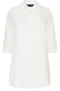 M&Co Womens White Tab Sleeve Shirt><noscript><img width=