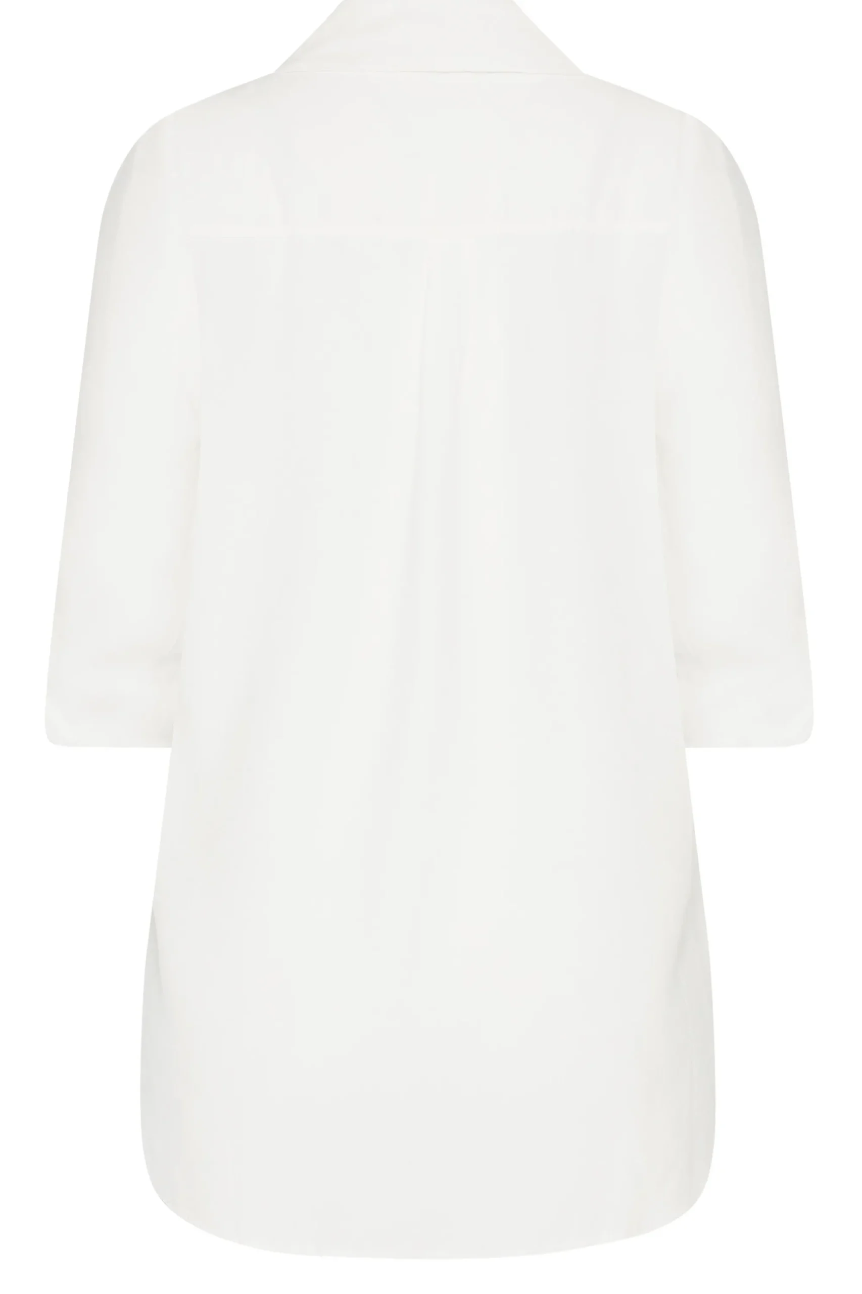 M&Co Womens White Tab Sleeve Shirt>Women Shirts