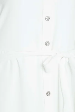 M&Co Womens White Tie Waist Shirt Dress><noscript><img width=