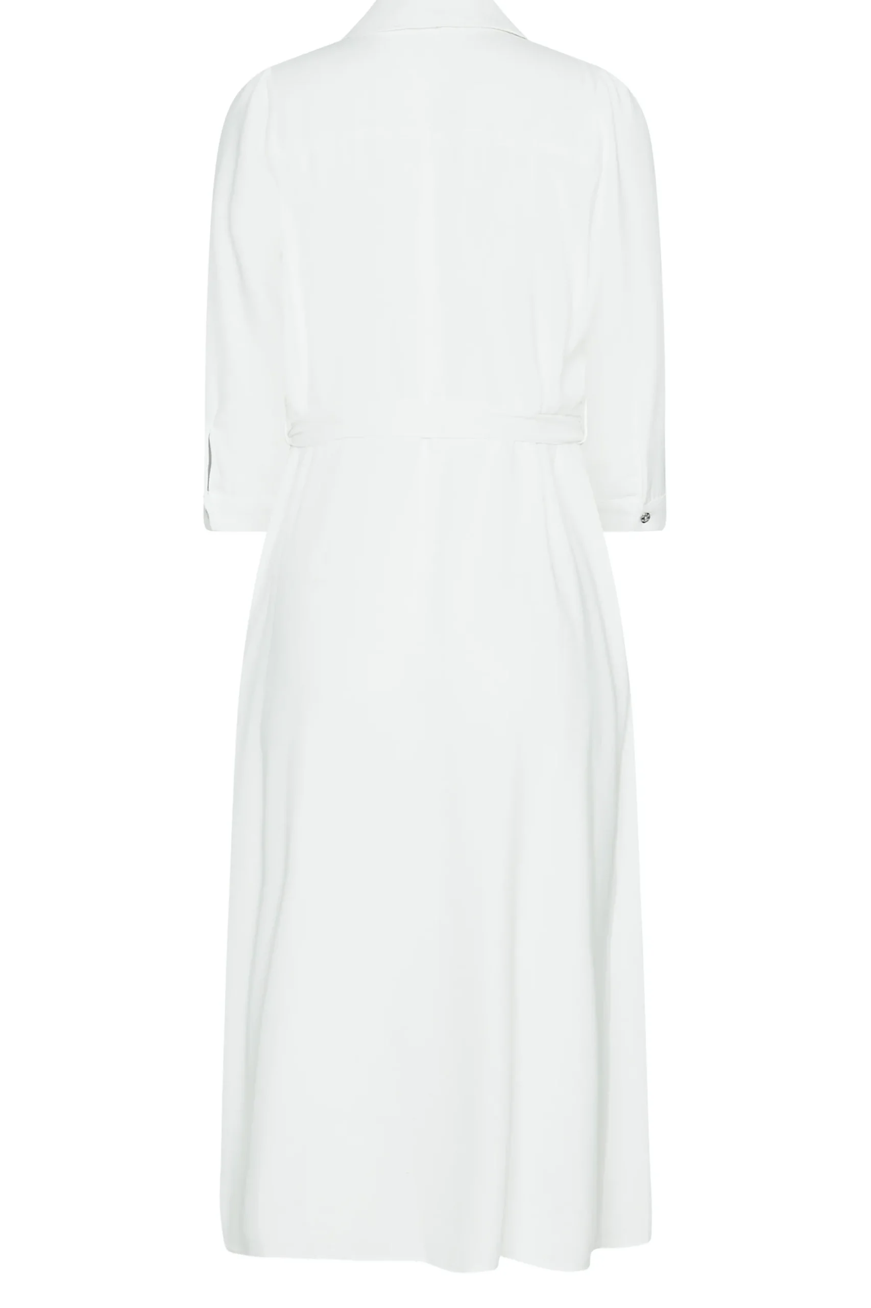 M&Co Womens White Tie Waist Shirt Dress>Women Shirt Dresses