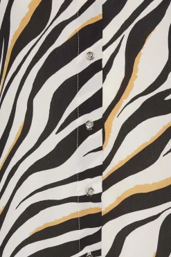 M&Co Womens White Zebra Print Tunic Shirt><noscript><img width=