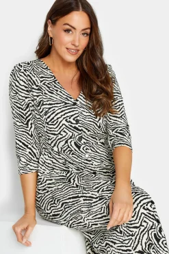 M&Co Womens White Zebra Print Button Through Midaxi Dress><noscript><img width=