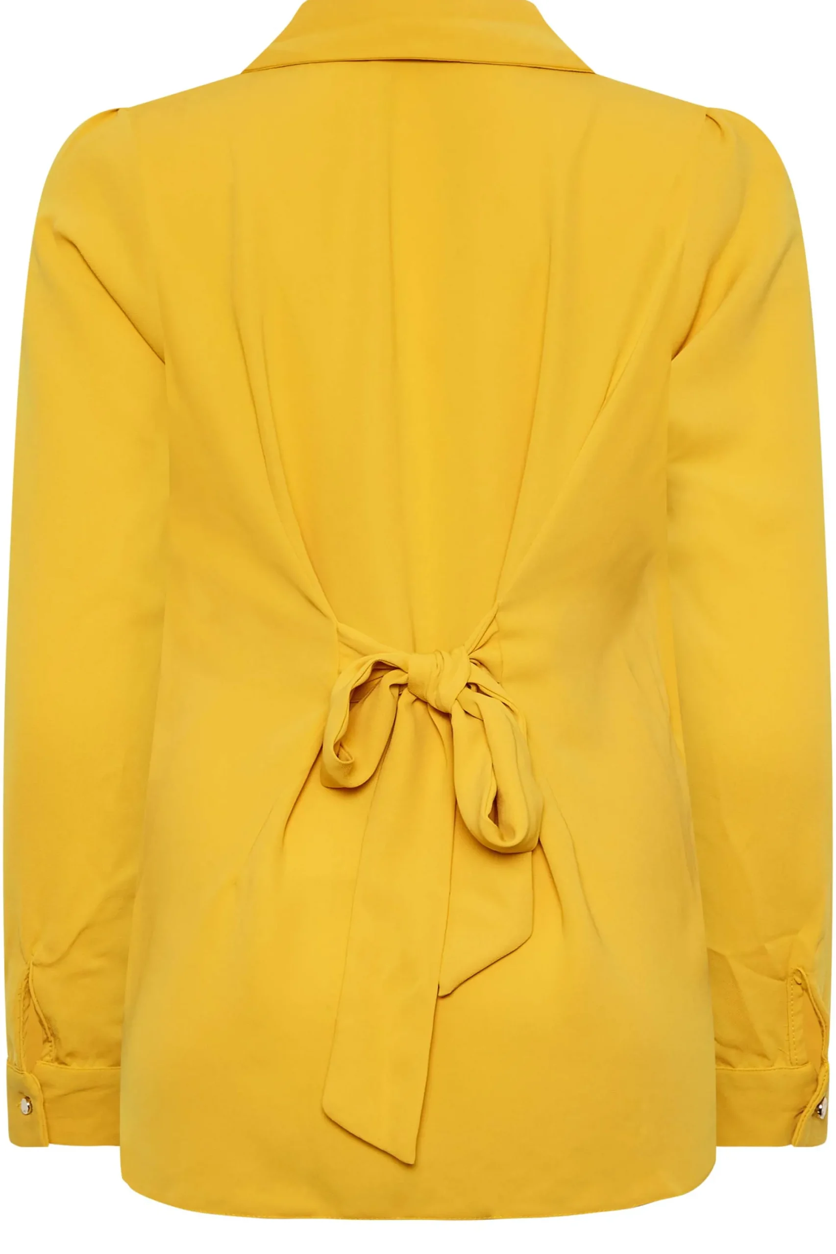 M&Co Womens Yellow Button Through Tunic Shirt>Women Shirts