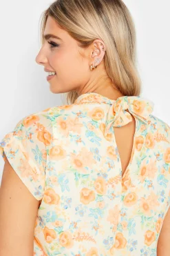 M&Co Womens Yellow Floral Print Blouse><noscript><img width=