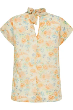 M&Co Womens Yellow Floral Print Blouse><noscript><img width=
