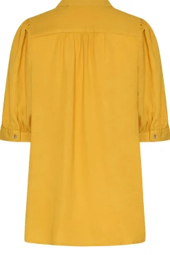 M&Co Womens Yellow Short Sleeve Blouse><noscript><img width=