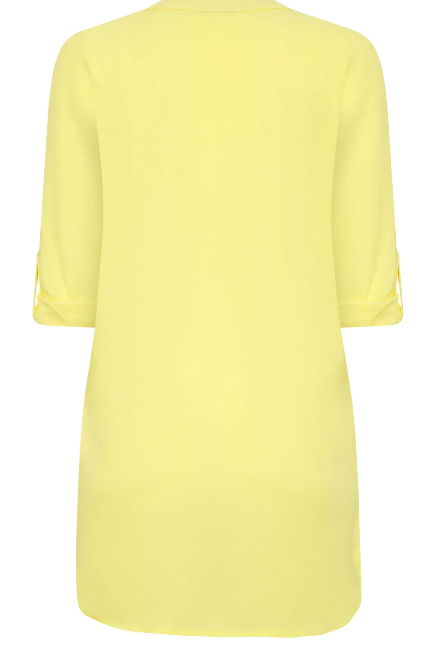 M&Co Womens Yellow Statement Button Tab Sleeve Shirt>Women Shirts
