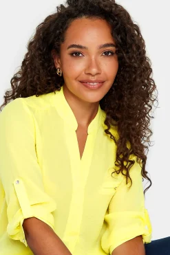 M&Co Womens Yellow Tab Sleeve Blouse><noscript><img width=