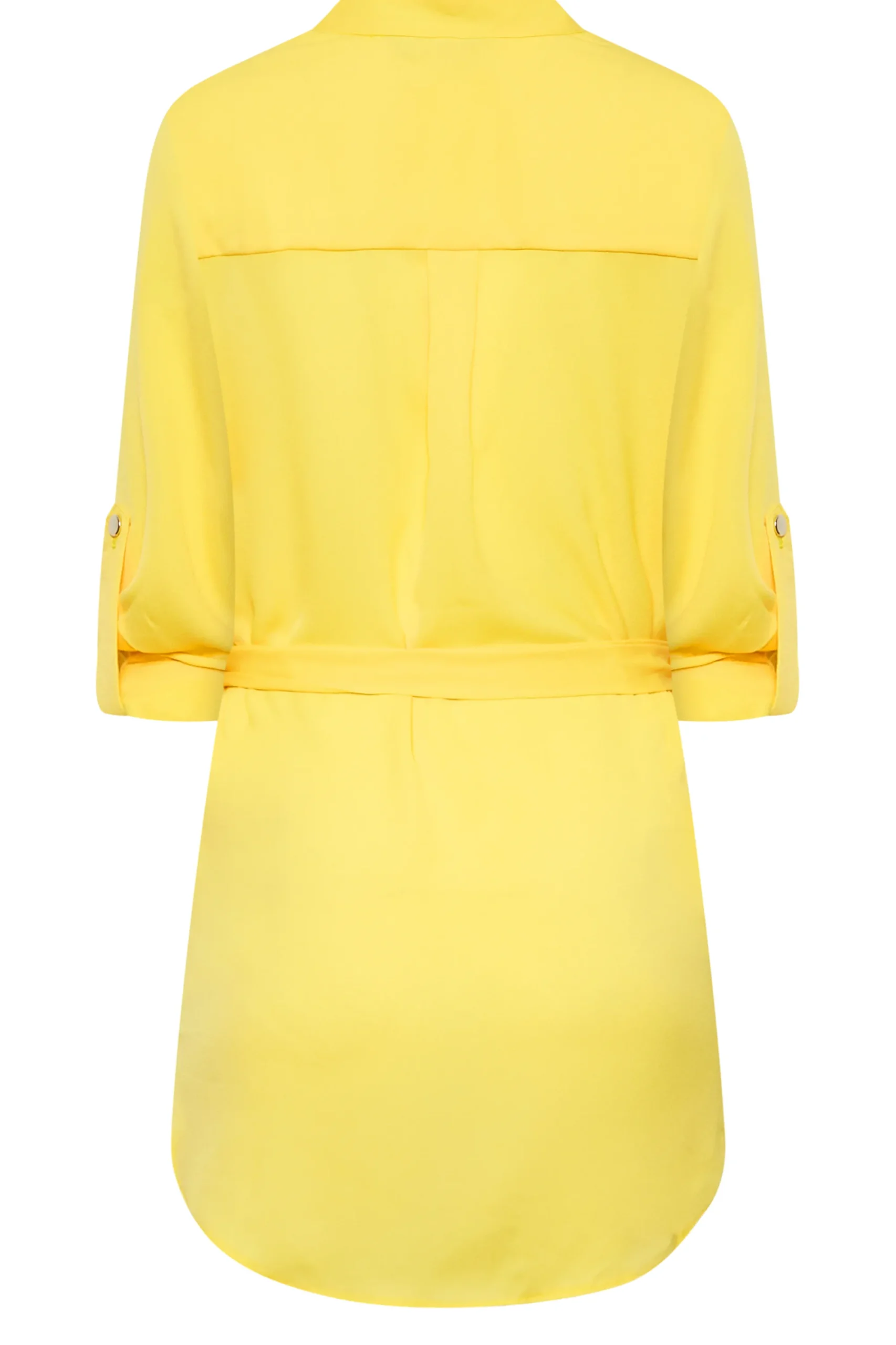 M&Co Womens Yellow Tie Waist Blouse>Women Shirts