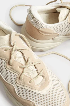 M&Co Pixiegirl Pixiegirl Beige Brown Chunky Mesh Panel Trainers In Standard Fit><noscript><img width=