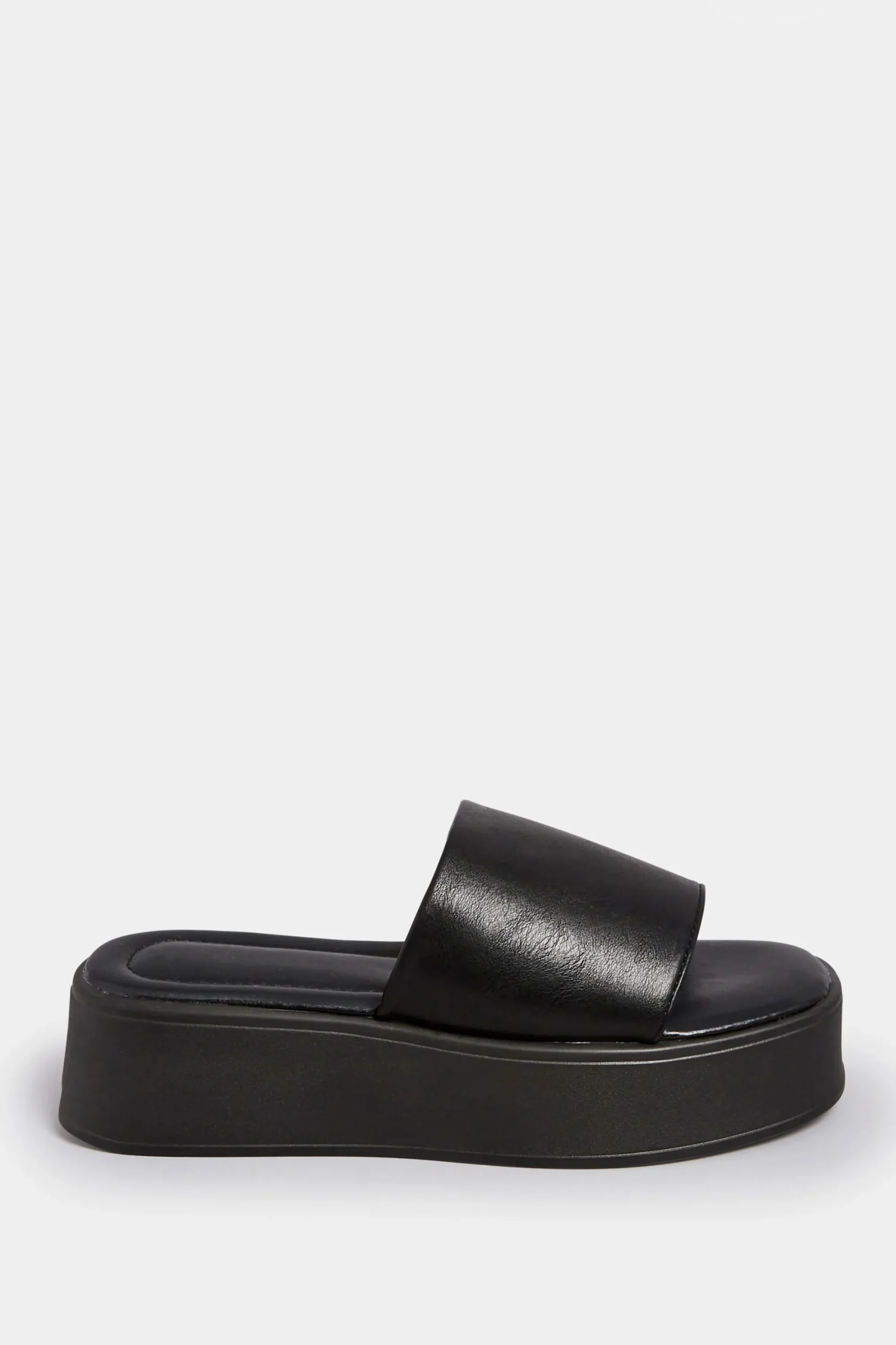 M&Co Pixiegirl Pixiegirl Black Flatform Mule Sandals In Standard Fit>Women Sandals