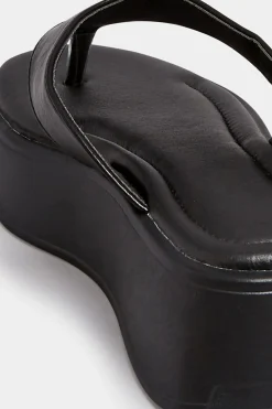M&Co Pixiegirl Pixiegirl Black Flatform Flip Flops In Standard Fit><noscript><img width=
